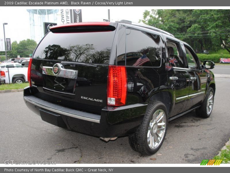 Black Raven / Cocoa/Very Light Linen 2009 Cadillac Escalade Platinum AWD