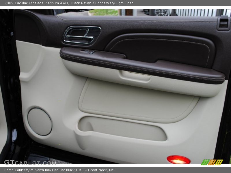 Black Raven / Cocoa/Very Light Linen 2009 Cadillac Escalade Platinum AWD