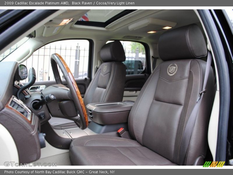 Front Seat of 2009 Escalade Platinum AWD