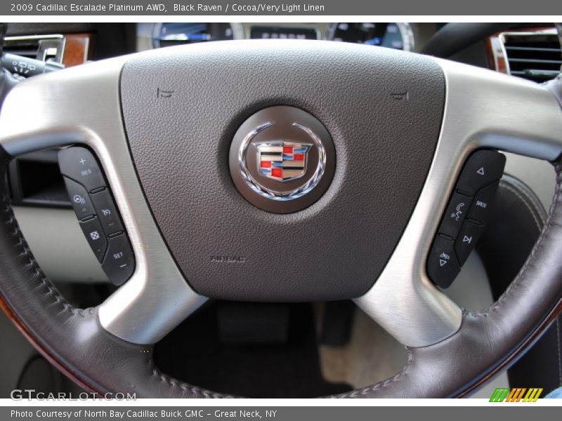 Black Raven / Cocoa/Very Light Linen 2009 Cadillac Escalade Platinum AWD