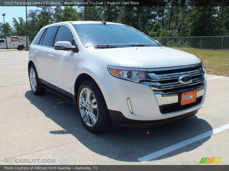 White Platinum Tri-Coat / Medium Light Stone 2013 Ford Edge Limited EcoBoost