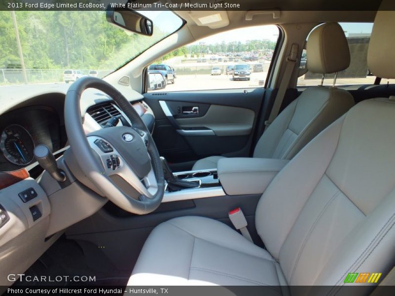 White Platinum Tri-Coat / Medium Light Stone 2013 Ford Edge Limited EcoBoost