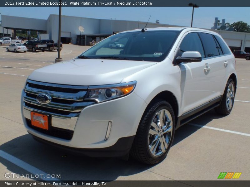 White Platinum Tri-Coat / Medium Light Stone 2013 Ford Edge Limited EcoBoost