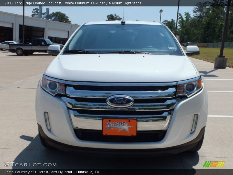 White Platinum Tri-Coat / Medium Light Stone 2013 Ford Edge Limited EcoBoost