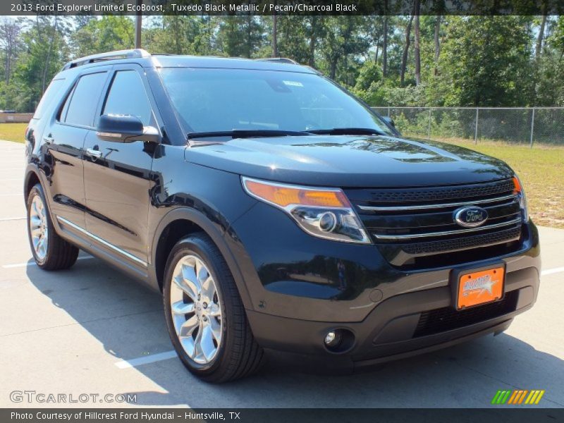 Tuxedo Black Metallic / Pecan/Charcoal Black 2013 Ford Explorer Limited EcoBoost