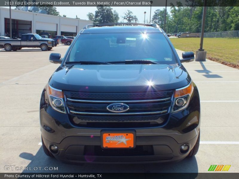 Tuxedo Black Metallic / Pecan/Charcoal Black 2013 Ford Explorer Limited EcoBoost