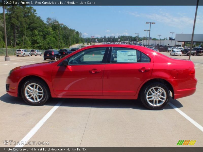 Red Candy Metallic / Medium Light Stone 2012 Ford Fusion S
