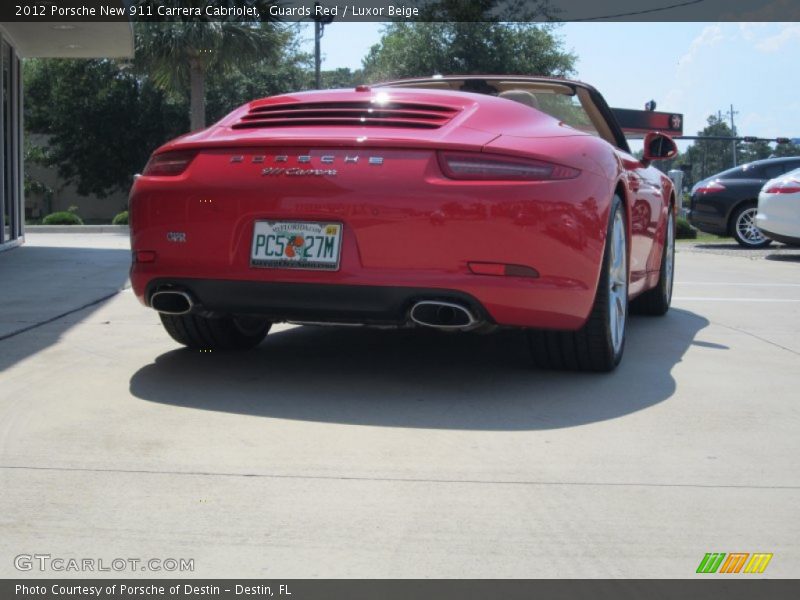 Guards Red / Luxor Beige 2012 Porsche New 911 Carrera Cabriolet