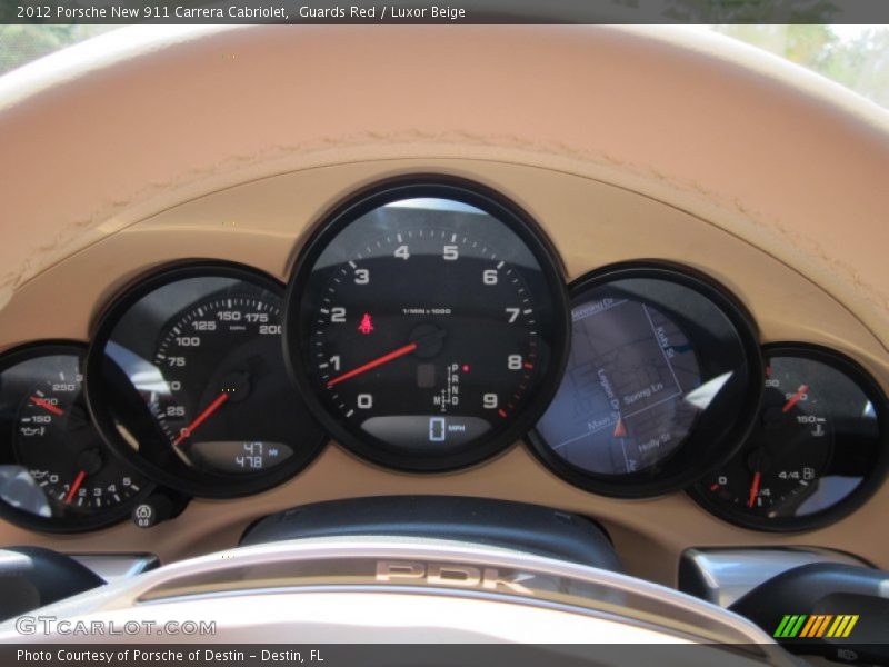  2012 New 911 Carrera Cabriolet Carrera Cabriolet Gauges