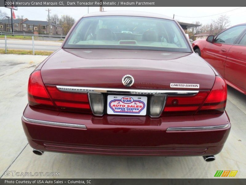 Dark Toreador Red Metallic / Medium Parchment 2004 Mercury Grand Marquis GS