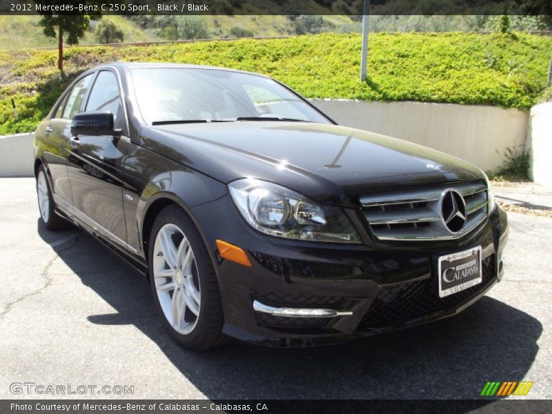 Black / Black 2012 Mercedes-Benz C 250 Sport
