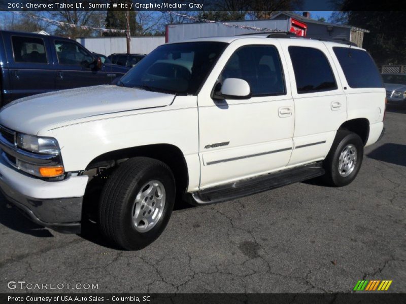 Summit White / Graphite/Medium Gray 2001 Chevrolet Tahoe LT