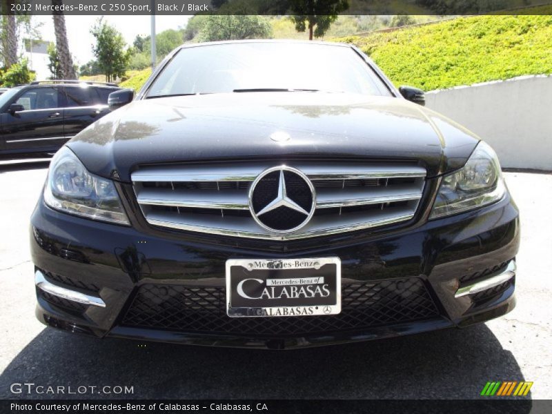 Black / Black 2012 Mercedes-Benz C 250 Sport