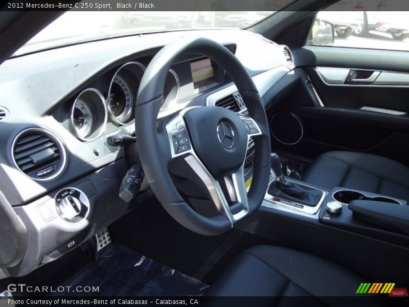 Black / Black 2012 Mercedes-Benz C 250 Sport
