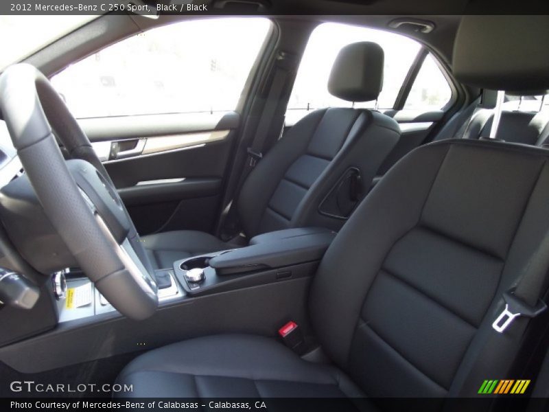 Black / Black 2012 Mercedes-Benz C 250 Sport
