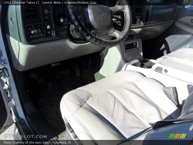 Summit White / Graphite/Medium Gray 2001 Chevrolet Tahoe LT