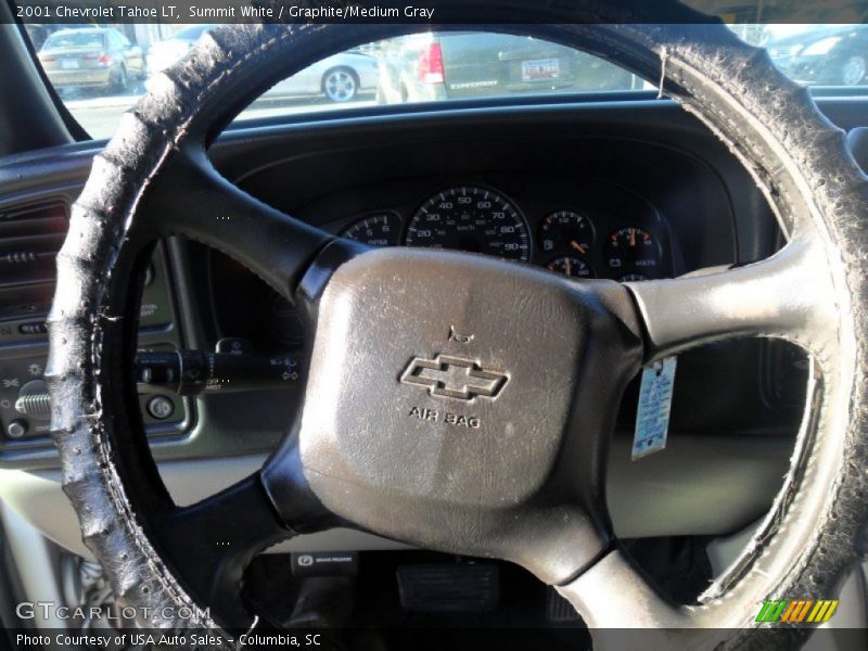 Summit White / Graphite/Medium Gray 2001 Chevrolet Tahoe LT