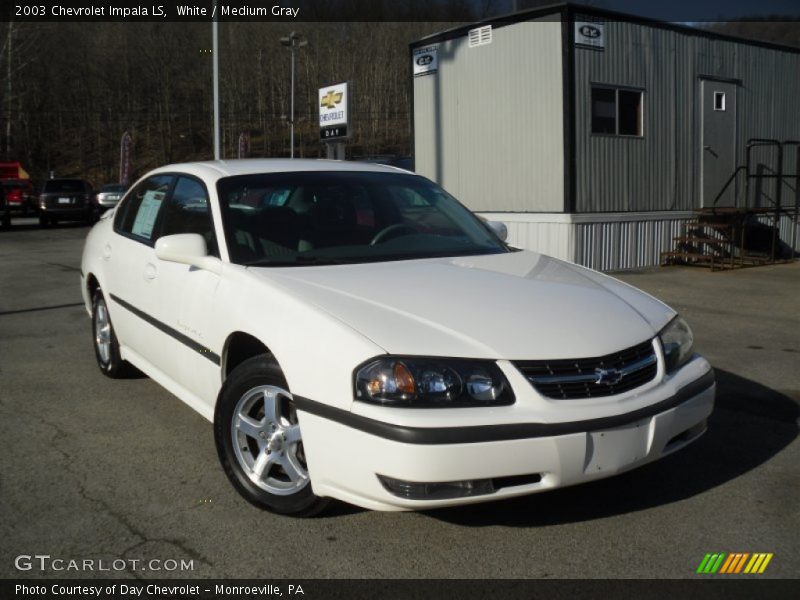 White / Medium Gray 2003 Chevrolet Impala LS