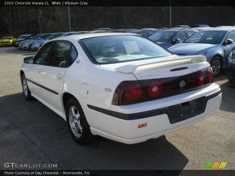 White / Medium Gray 2003 Chevrolet Impala LS