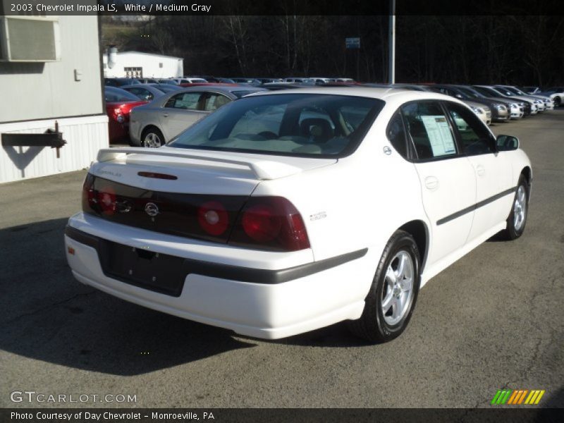 White / Medium Gray 2003 Chevrolet Impala LS