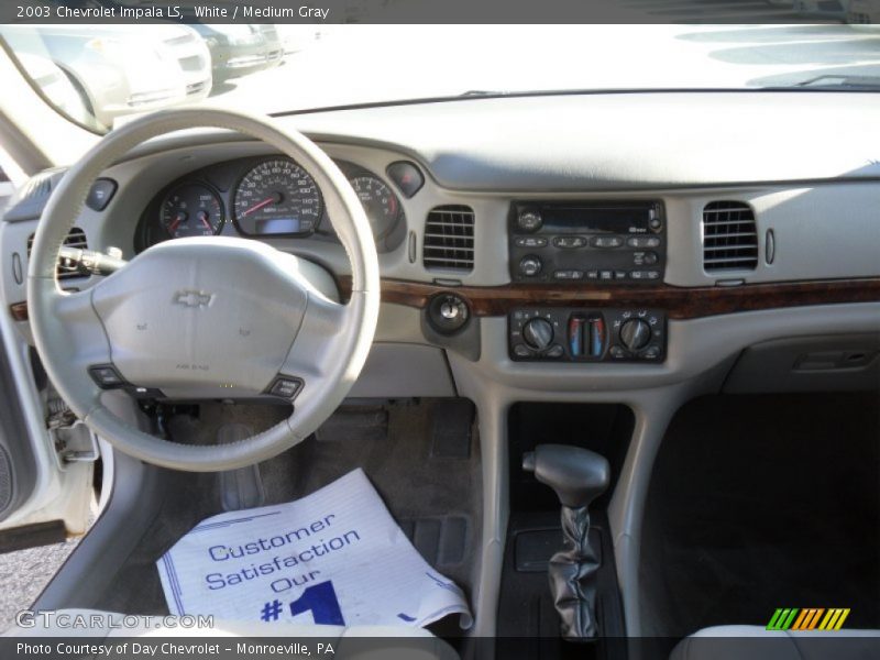 White / Medium Gray 2003 Chevrolet Impala LS