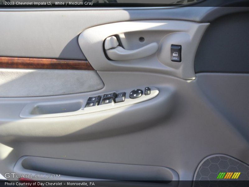 White / Medium Gray 2003 Chevrolet Impala LS