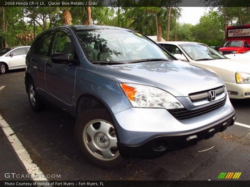 Glacier Blue Metallic / Gray 2009 Honda CR-V LX
