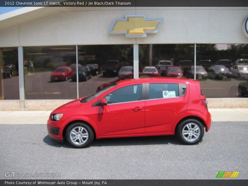 Victory Red / Jet Black/Dark Titanium 2012 Chevrolet Sonic LT Hatch
