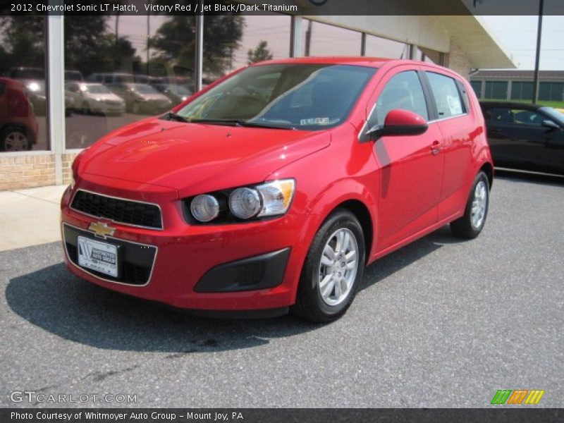 Victory Red / Jet Black/Dark Titanium 2012 Chevrolet Sonic LT Hatch