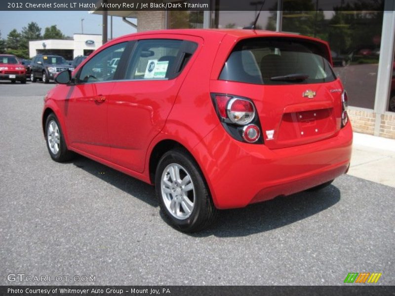 Victory Red / Jet Black/Dark Titanium 2012 Chevrolet Sonic LT Hatch