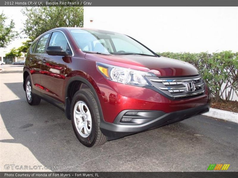 Basque Red Pearl II / Gray 2012 Honda CR-V LX