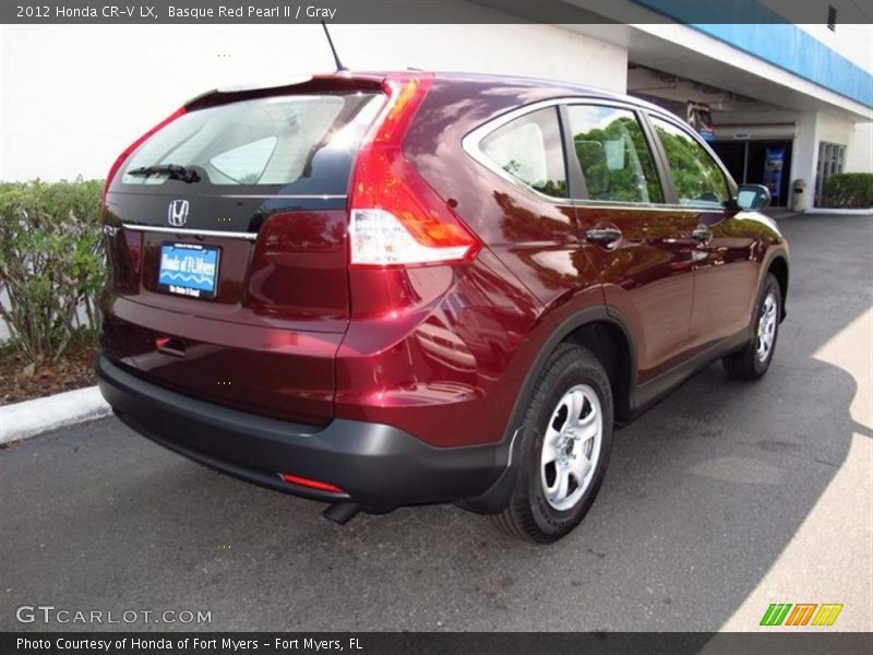 Basque Red Pearl II / Gray 2012 Honda CR-V LX