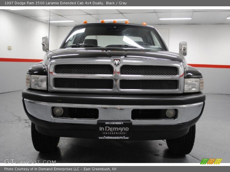 Black / Gray 1997 Dodge Ram 3500 Laramie Extended Cab 4x4 Dually