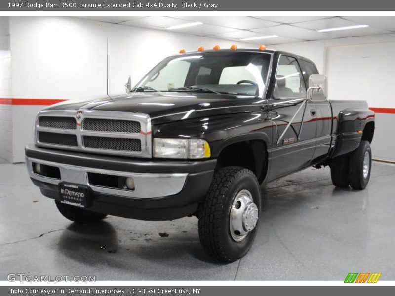 Black / Gray 1997 Dodge Ram 3500 Laramie Extended Cab 4x4 Dually