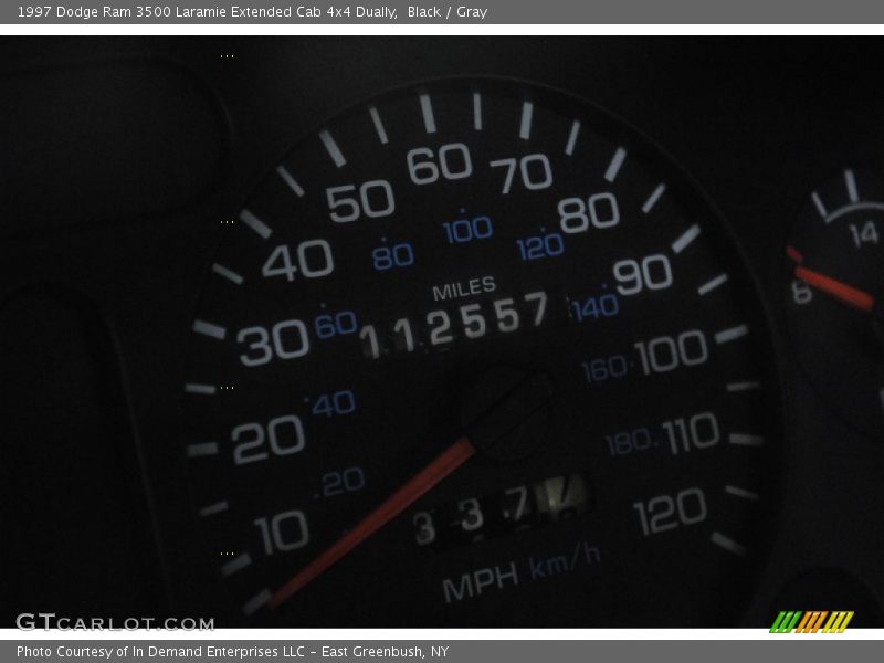 Black / Gray 1997 Dodge Ram 3500 Laramie Extended Cab 4x4 Dually