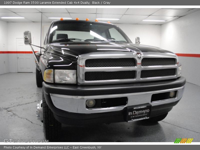 Black / Gray 1997 Dodge Ram 3500 Laramie Extended Cab 4x4 Dually