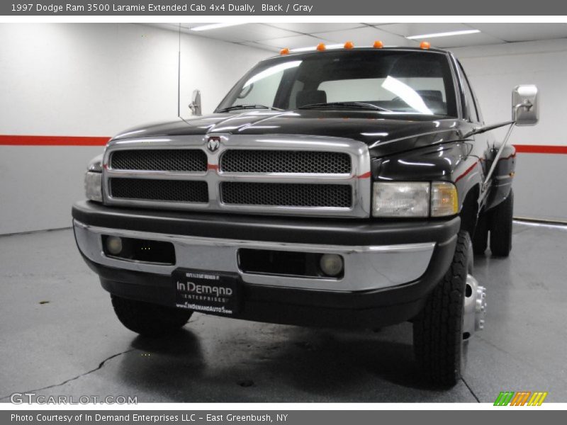 Black / Gray 1997 Dodge Ram 3500 Laramie Extended Cab 4x4 Dually