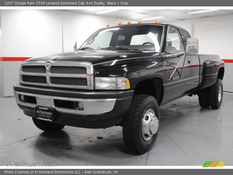 Black / Gray 1997 Dodge Ram 3500 Laramie Extended Cab 4x4 Dually