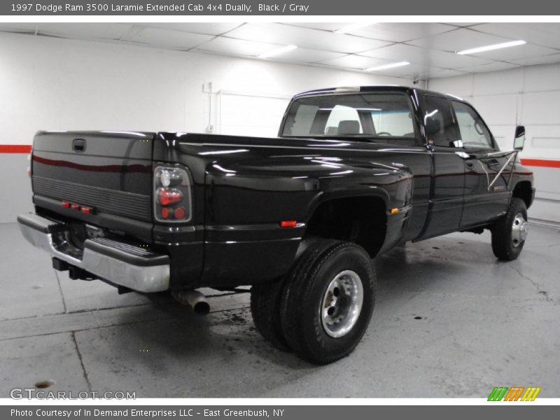 Black / Gray 1997 Dodge Ram 3500 Laramie Extended Cab 4x4 Dually