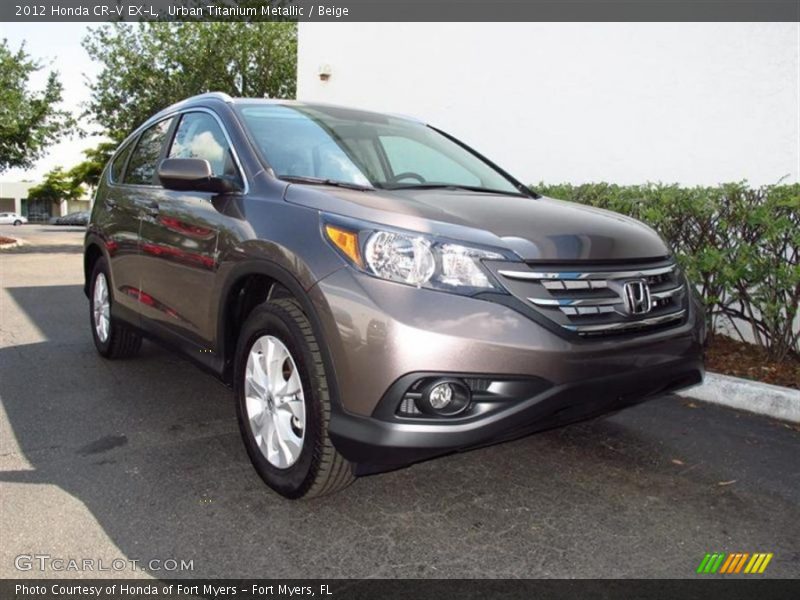 Urban Titanium Metallic / Beige 2012 Honda CR-V EX-L