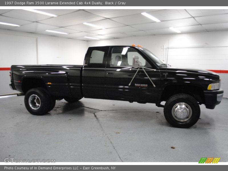 Black / Gray 1997 Dodge Ram 3500 Laramie Extended Cab 4x4 Dually