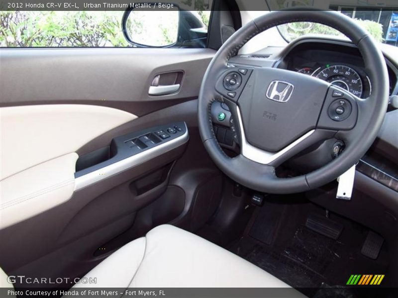Urban Titanium Metallic / Beige 2012 Honda CR-V EX-L