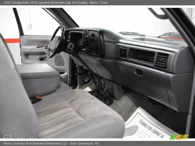 Black / Gray 1997 Dodge Ram 3500 Laramie Extended Cab 4x4 Dually