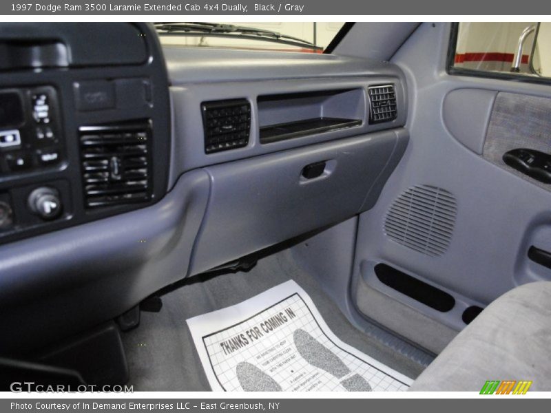 Black / Gray 1997 Dodge Ram 3500 Laramie Extended Cab 4x4 Dually