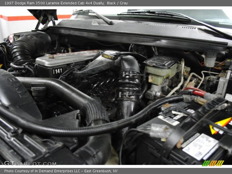 Black / Gray 1997 Dodge Ram 3500 Laramie Extended Cab 4x4 Dually