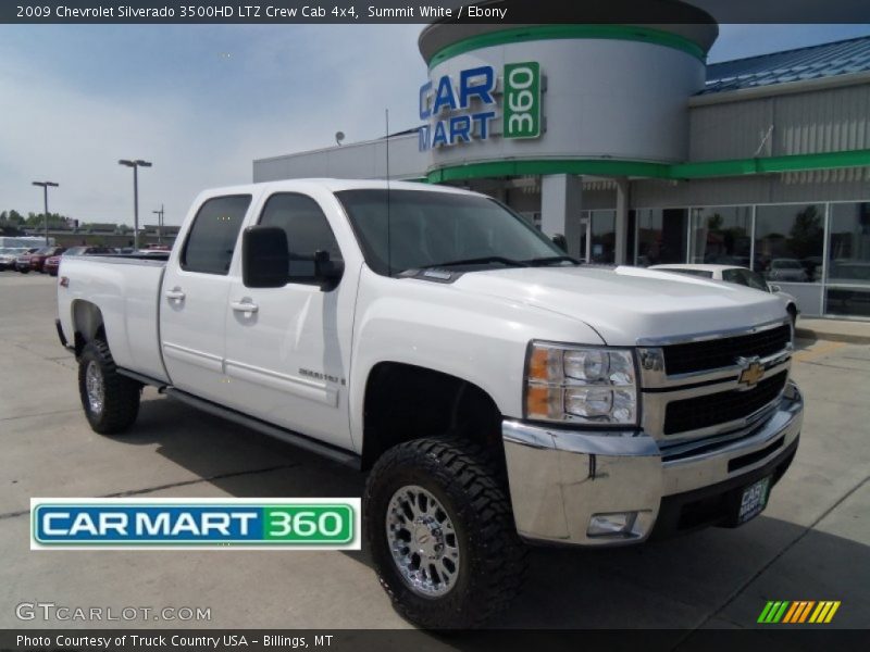 Summit White / Ebony 2009 Chevrolet Silverado 3500HD LTZ Crew Cab 4x4