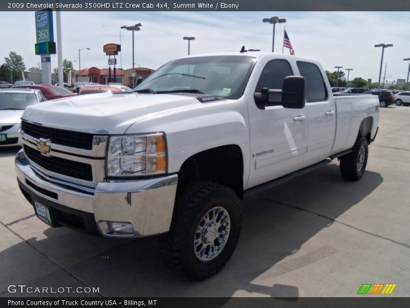 Summit White / Ebony 2009 Chevrolet Silverado 3500HD LTZ Crew Cab 4x4