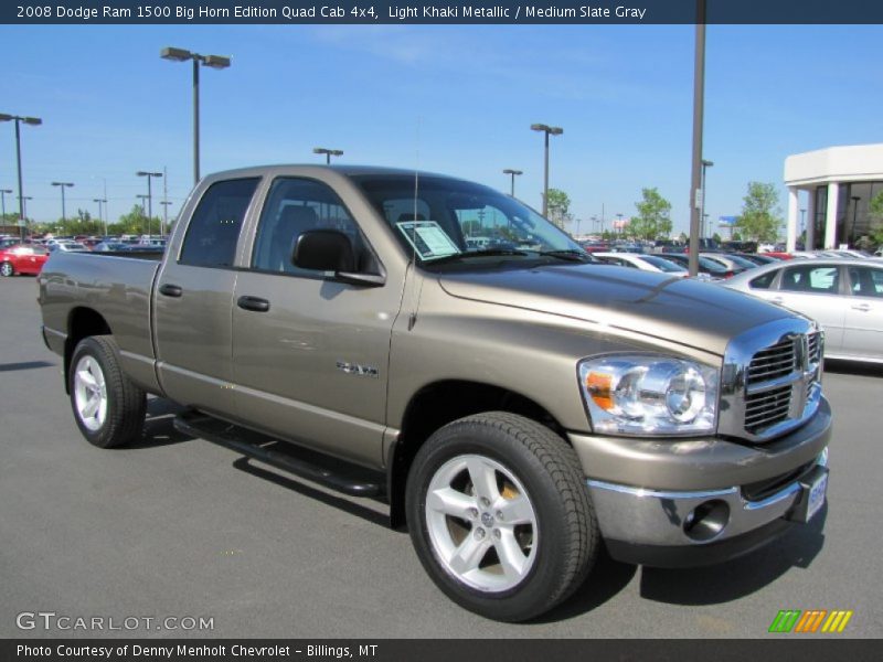 Light Khaki Metallic / Medium Slate Gray 2008 Dodge Ram 1500 Big Horn Edition Quad Cab 4x4