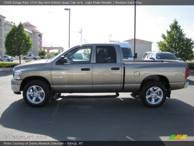 Light Khaki Metallic / Medium Slate Gray 2008 Dodge Ram 1500 Big Horn Edition Quad Cab 4x4
