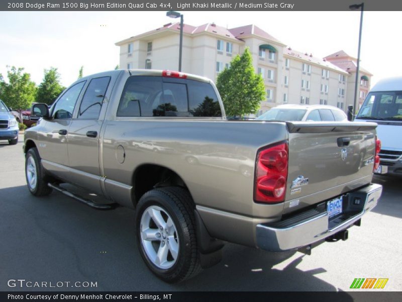 Light Khaki Metallic / Medium Slate Gray 2008 Dodge Ram 1500 Big Horn Edition Quad Cab 4x4